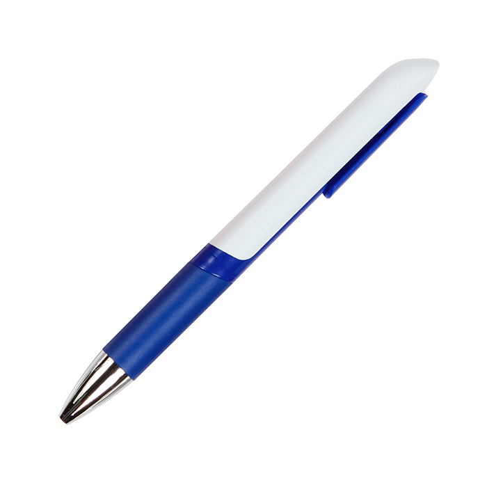 BL-109, Bolígrafo de plástico twist tipo ball pen con agarre de goma y tinta azul.