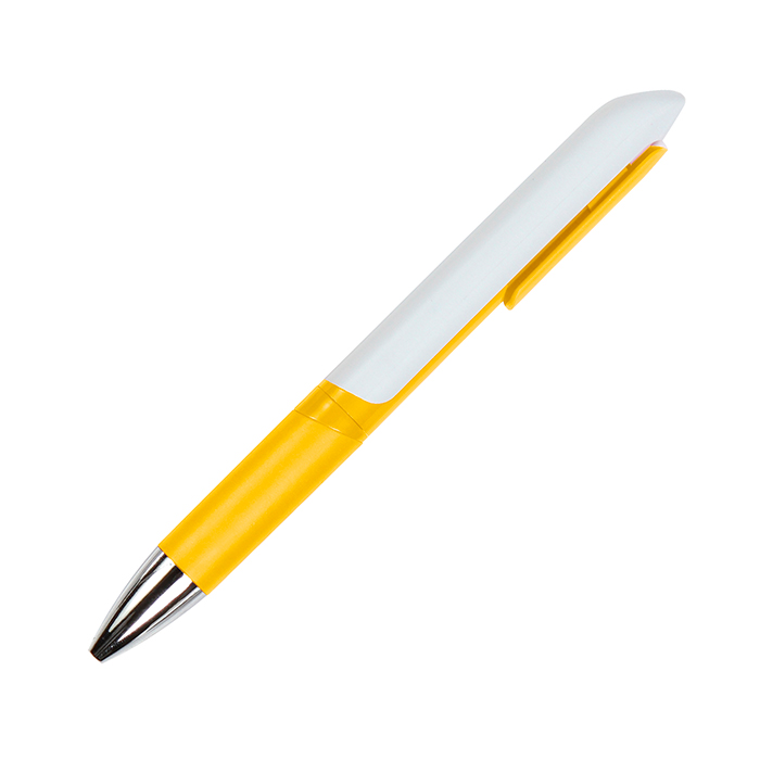 BL-109, Bolígrafo de plástico twist tipo ball pen con agarre de goma y tinta azul.